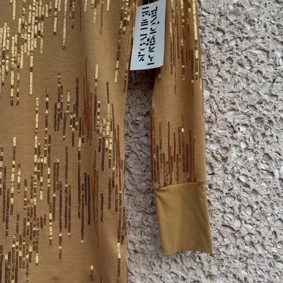 Sugarhigh Lovestoned Bianca Turtleneck in Gold NWT - Picture 9 of 11